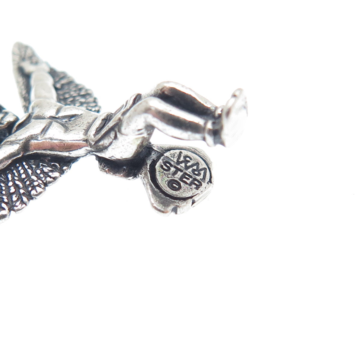 WHEELER MFG CO Sterling Silver Vintage Southwest Eagle Dancer Minimalist Pendant