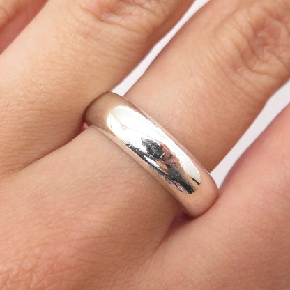 NLP TNC INC 925 Sterling Silver Vintage Classic Wedding Band Ring Size 9.75