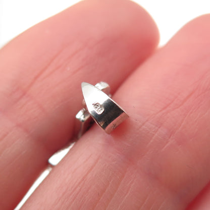 925 Sterling Silver Vintage Ornate Heart Cross Charm Pendant