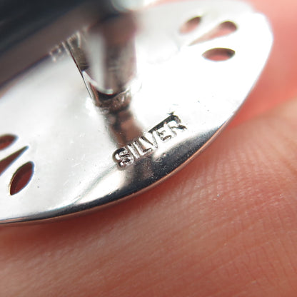 925 Sterling Silver Antique Japan Real Akoya Pearl Cufflinks