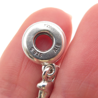 PANDORA 925 Sterling Silver Enamel Holiday Wreath Dangle Charm