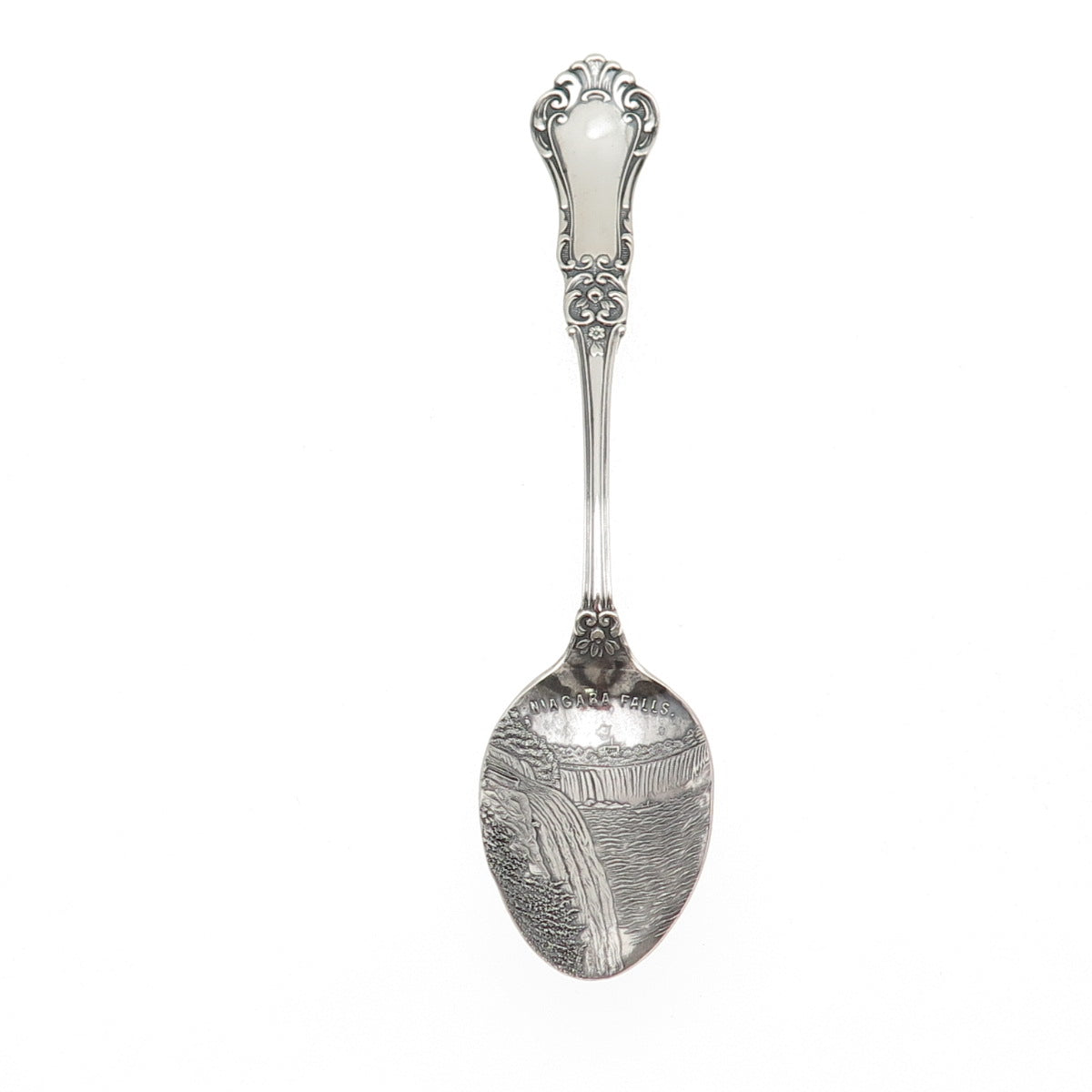 Shepard 925 Sterling Silver Antique Art Deco Niagara Falls Coffee Spoon #55