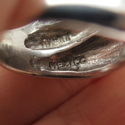 925 Sterling Silver Vintage Mexico Modernist Ring Size 7