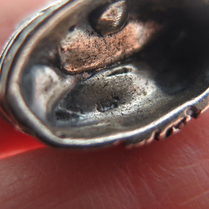 800 Silver Vintage Colosseum Oxidized Minimalist 3D Charm Pendant
