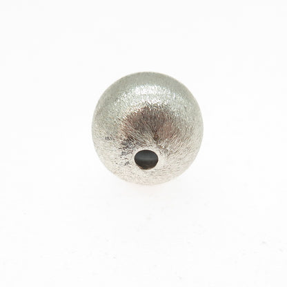 925 Sterling Silver Vintage Textured Slide Bead Charm for Bracelet / Necklace