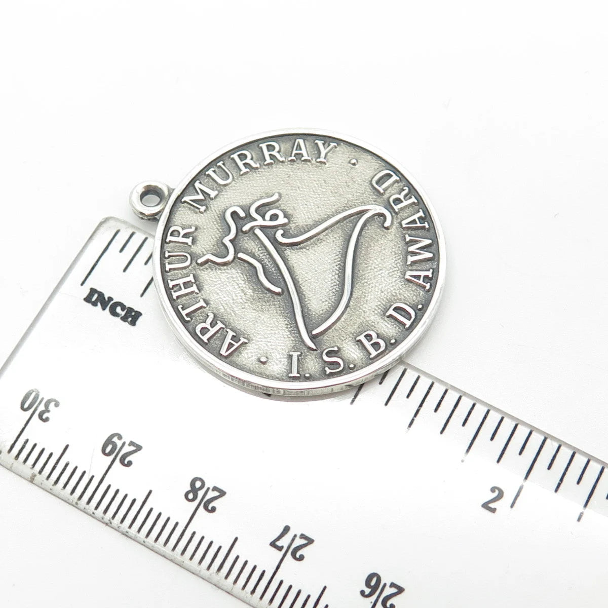 925 Sterling Silver Vintage Dieges & Clust Arthur Murray I.S.B.D. Award Pendant