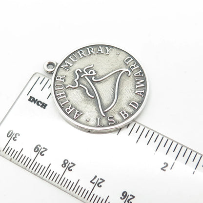 925 Sterling Silver Vintage Dieges & Clust Arthur Murray I.S.B.D. Award Pendant