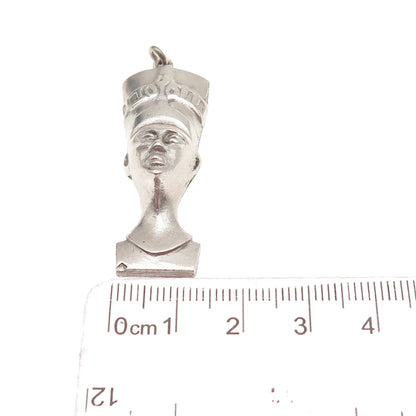 800 Silver Vintage Egyptian Nefertiti UAR Charm Pendant