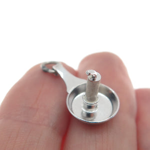 J.M. FISHER 925 Sterling Silver Antique Candle Charm Pendant