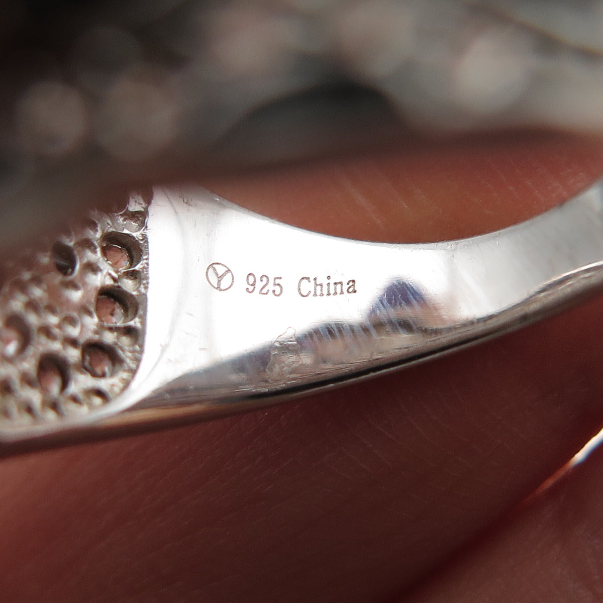 925 Sterling Silver Real Round-Cut Black Spinel & White Topaz Ring Size 7.25