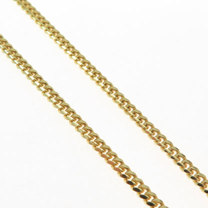 P. LUX 925 Sterling Silver Gold Plated Italy Miami Cuban Chain Necklace 18"