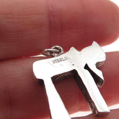 925 Sterling Silver Vintage Chai Judaica Mini Charm Pendant