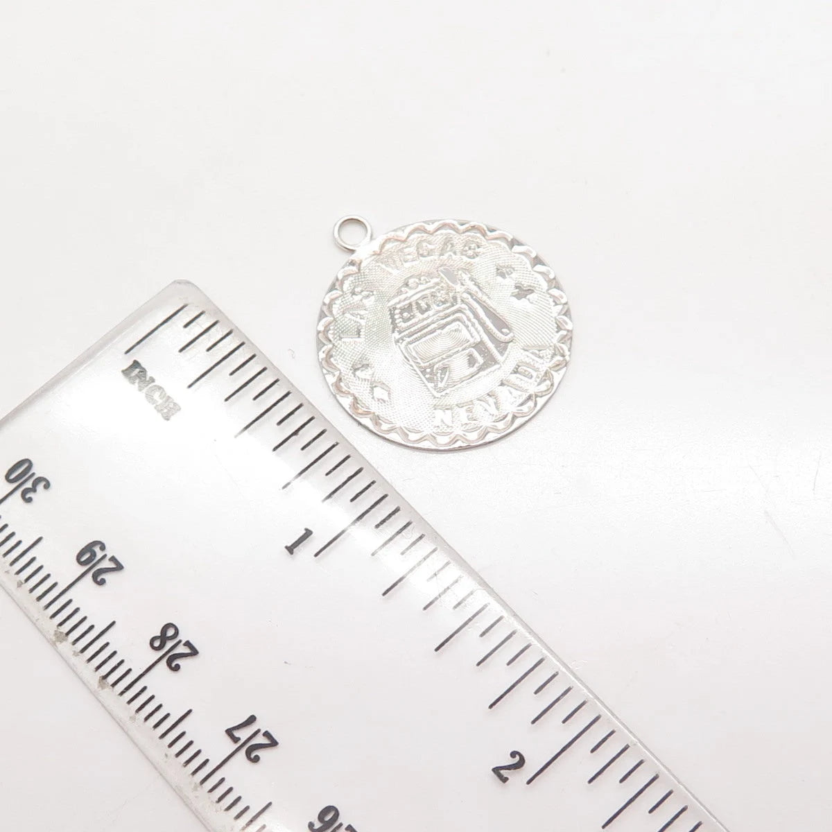 925 Sterling Silver Vintage "Nevada" Round Pendant