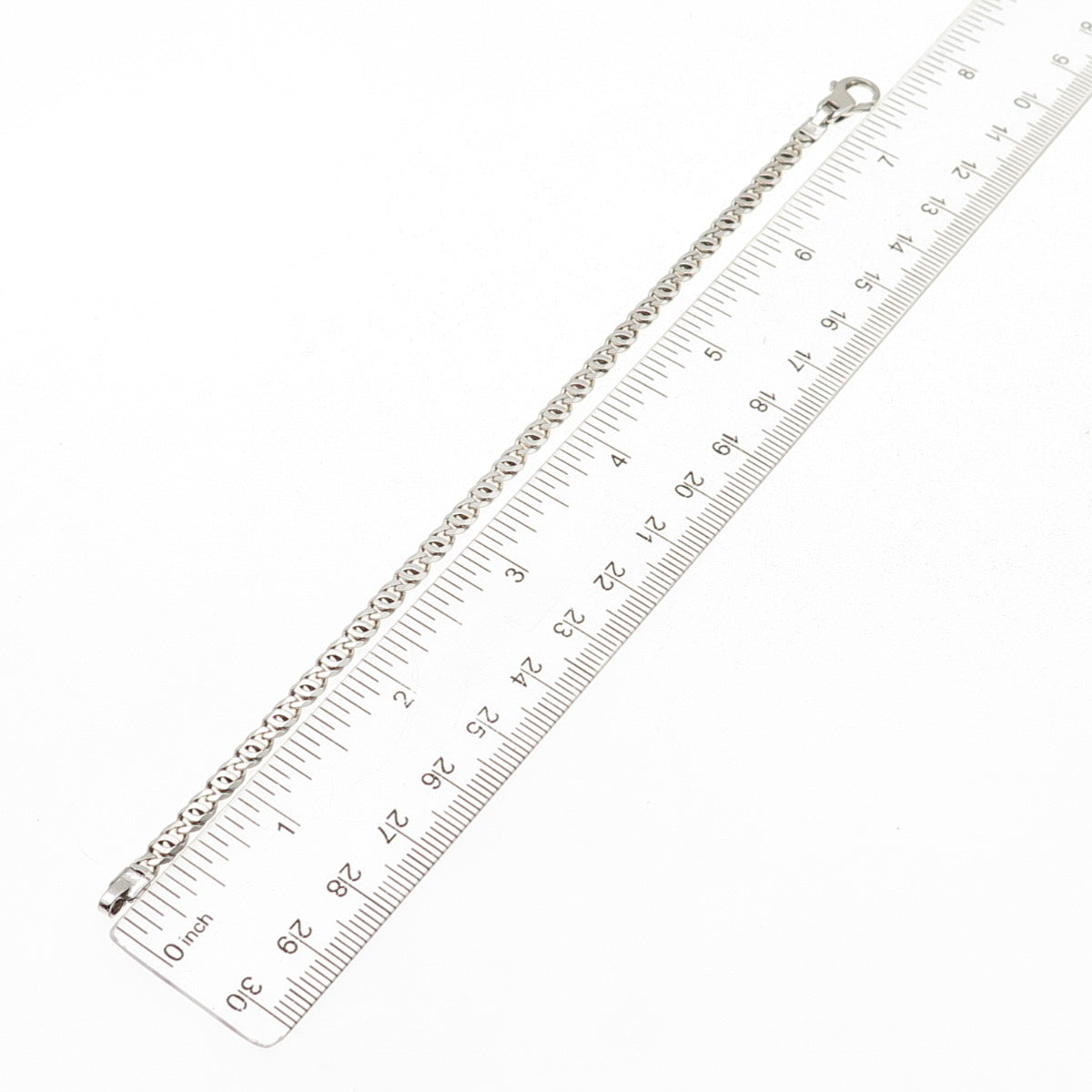 925 Sterling Silver Vintage Italy Anchor Mariner Link Bracelet 7.5"