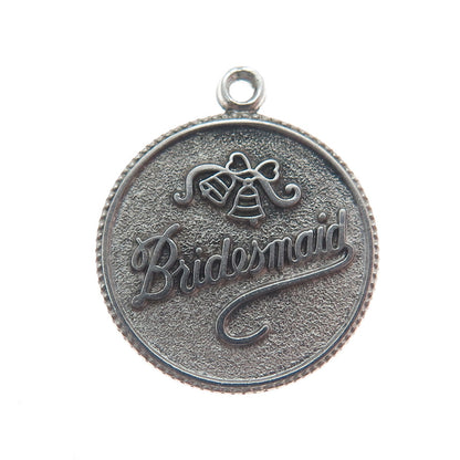 J.M. FISHER 925 Sterling Silver Vintage Bridesmaid Minimalist Charm Pendant