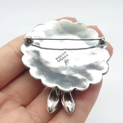 925 Sterling Silver Vintage Mexico Hat Pin Brooch