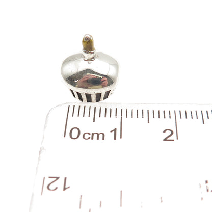 Chamilia 925 Sterling Silver Enamel Birthday Cupcake Slide Bead Charm