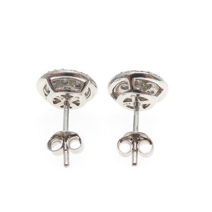 925 Sterling Silver Round-Cut C Z Sparkle Stud Earrings