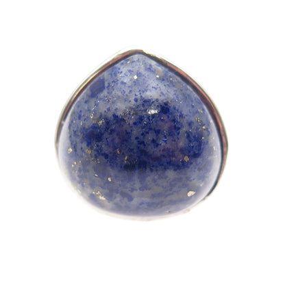AIL Aluma 925 Sterling Silver Vintage Real Lapis Lazuli Modernist Ring Size 7