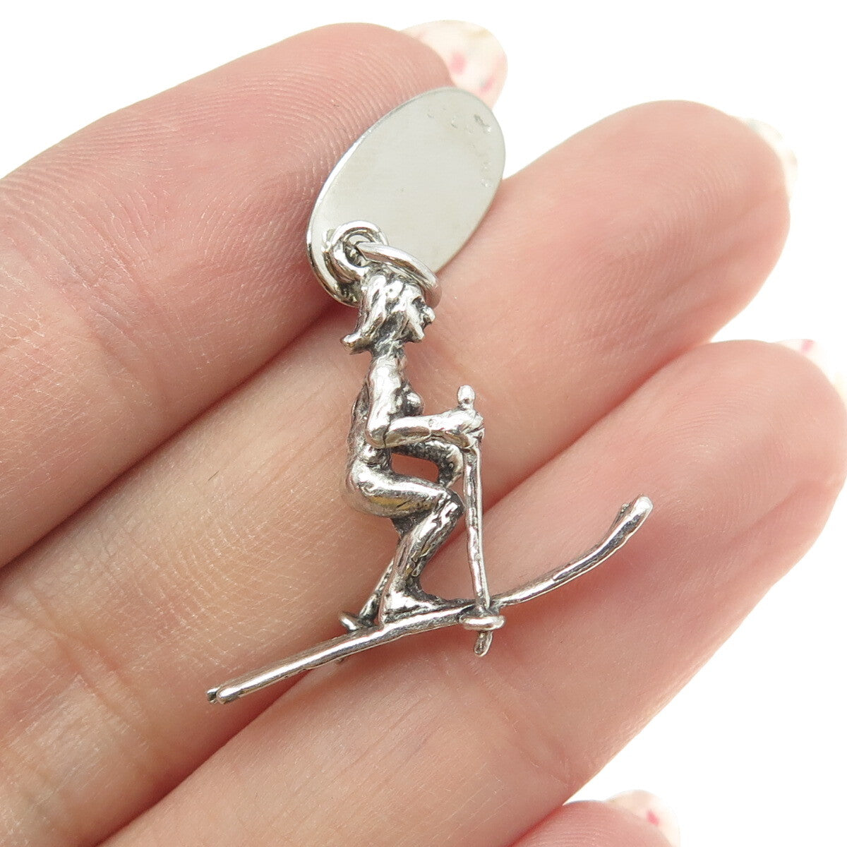 MAISELS INDIAN TRADING 925 Sterling Silver Vintage Skiing Park City Utah Pendant