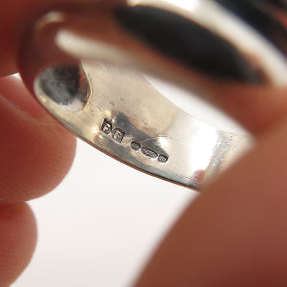 925 Sterling Silver Vintage Concave Ring Size 6.5