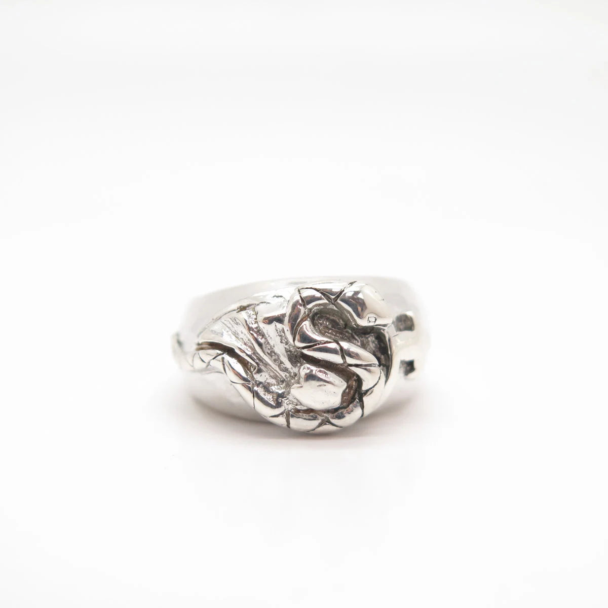 925 Sterling Silver Vintage Snake Cross Ring Size 6.5
