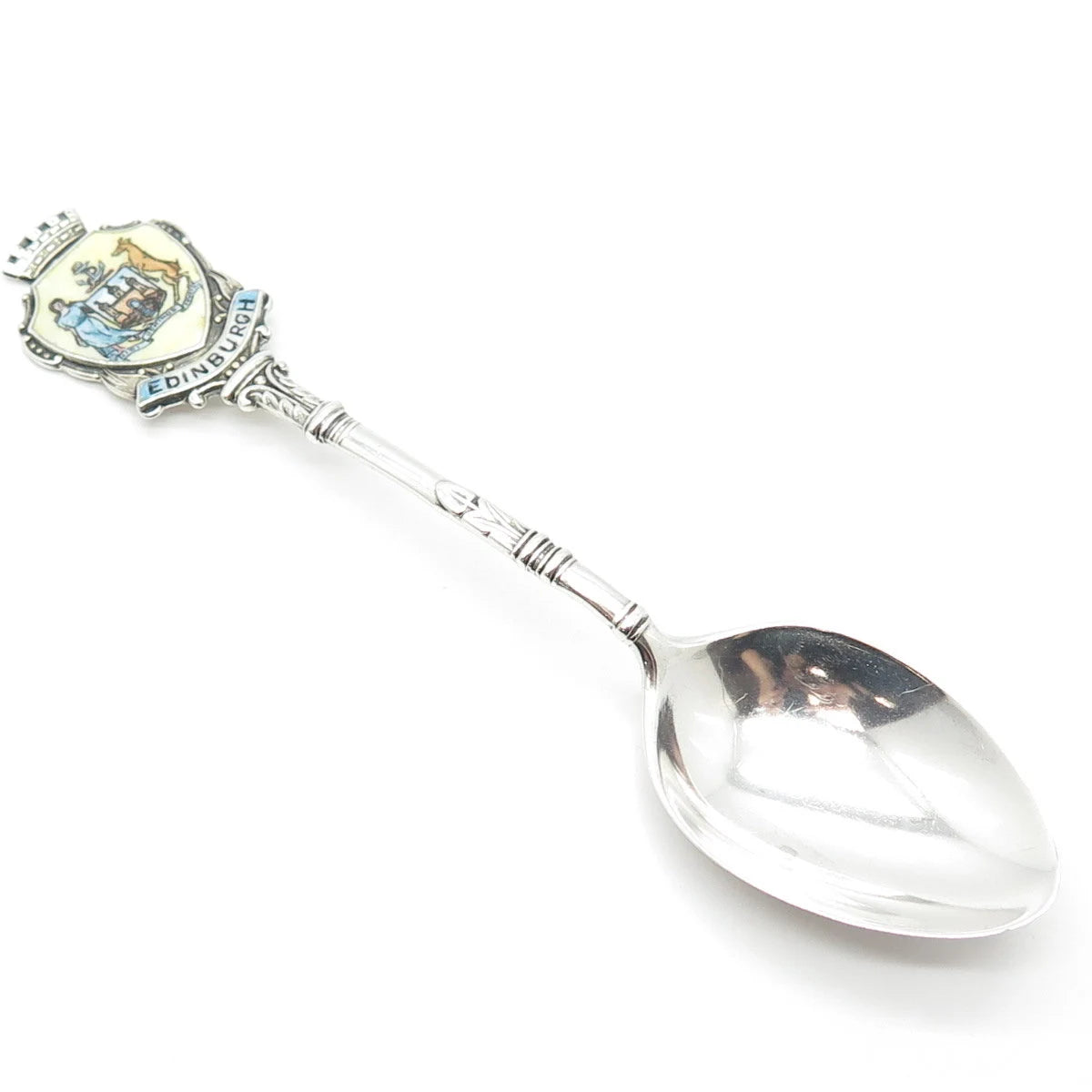 925 Sterling Silver Antique 1910 Holland Aldwinckle & Slater Enamel Spoon