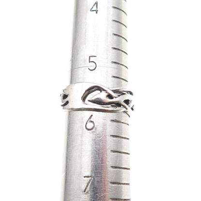 Sidney Evan 925 Sterling Silver Vintage Celtic Oxidized Band Ring Size 5.75