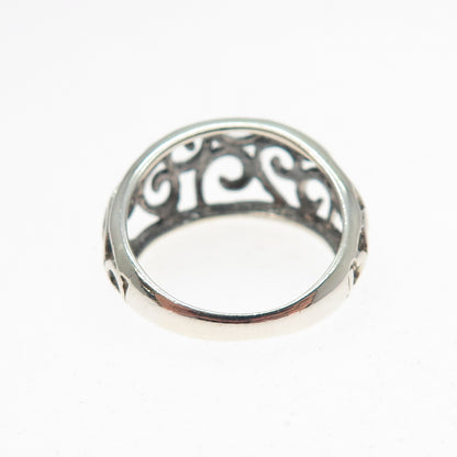 NEVADA 925 Sterling Silver Vintage Modernist Spiral Ring Size 5.5