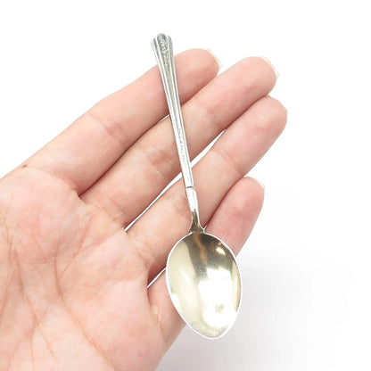 TURNER & SIMPSON Sterling Silver Vintage 1962 England Enamel Coffee Spoon