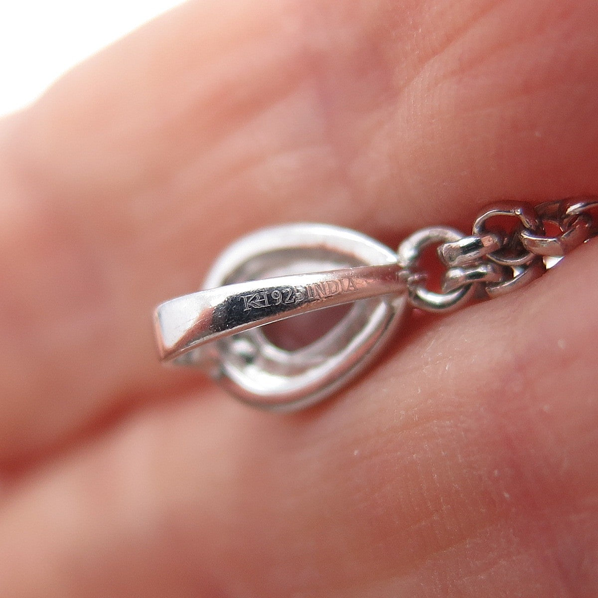 925 Sterling Silver Real Labradorite & Moonstone Teardrop Dangle Pendant