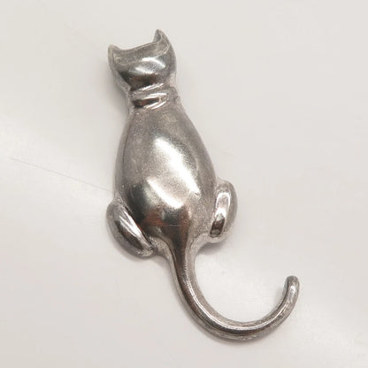 925 Sterling Silver Vintage Zina Cat / Kitty Pin Brooch