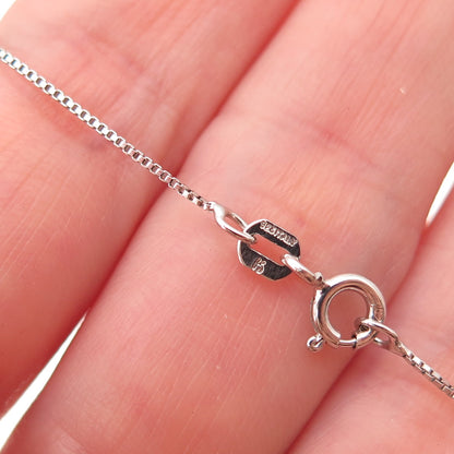 Charles Winston 925 Sterling Silver Real Diamond Mom & Child Cat Necklace 18"