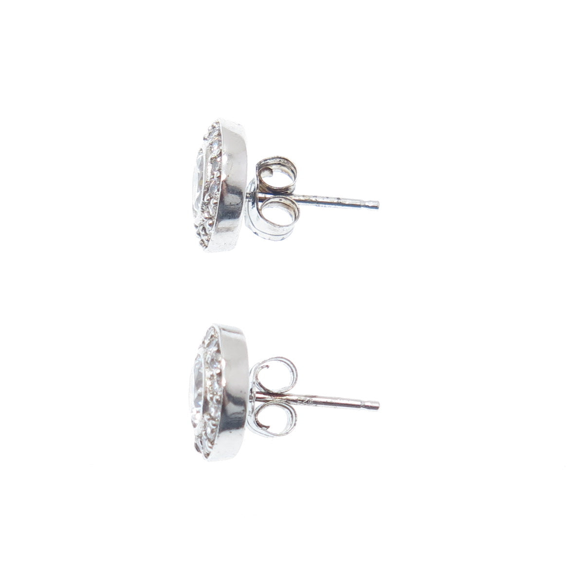 925 Sterling Silver Round-Cut C Z Sparkle Stud Earrings