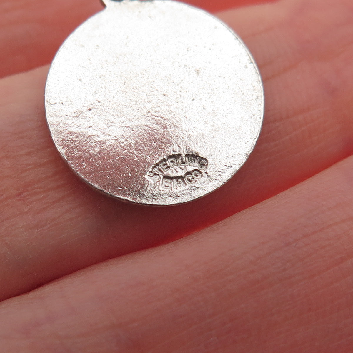 BREADNER CO. Sterling Vintage Enamel Royal Canadian Mounted Police Mini Pendant