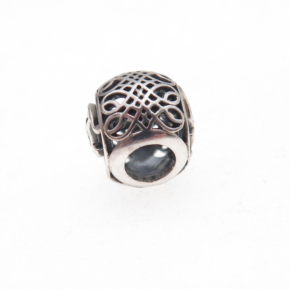 Pandora 925 Sterling Silver C Z Letter F Slide Bead Charm