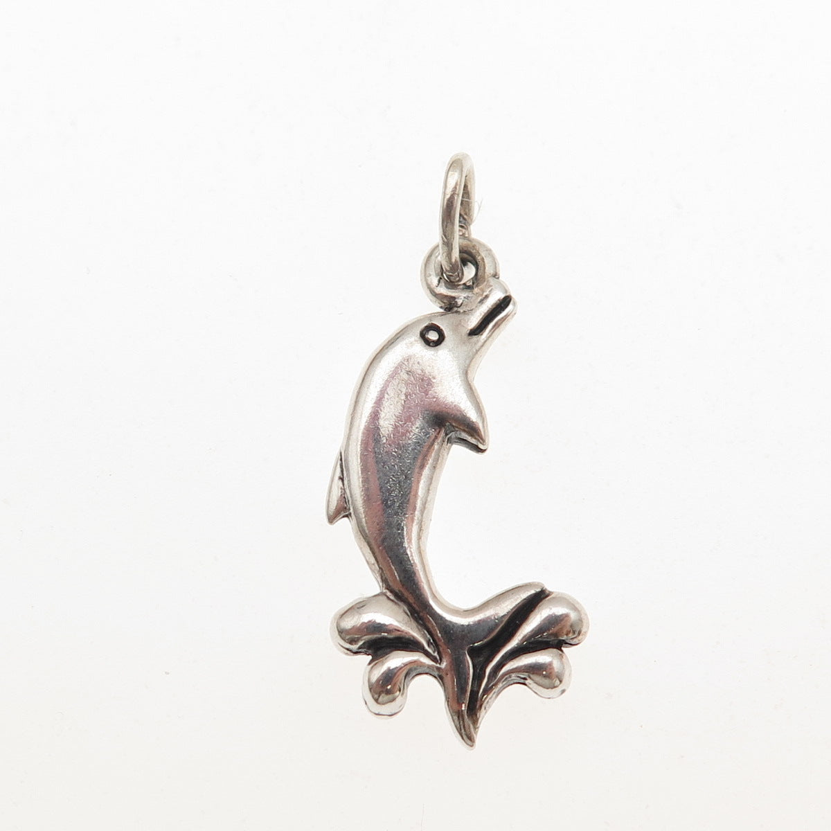 925 Sterling Silver Vintage Dolphin Mini Charm Pendant