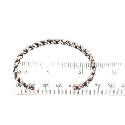 Old Pawn 925 Sterling Silver Vintage Southwestern Adjustable Cuff Bracelet 6"