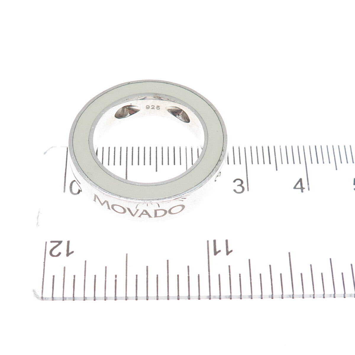 MOVADO 925 Sterling Silver Enamel Circle Slide Pendant