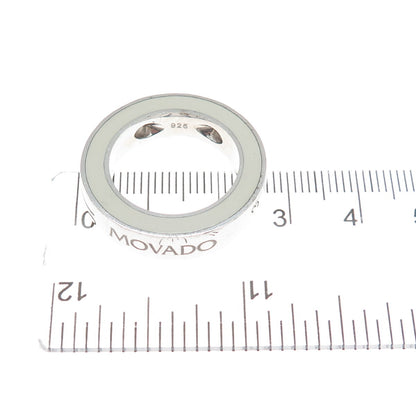 MOVADO 925 Sterling Silver Enamel Circle Slide Pendant