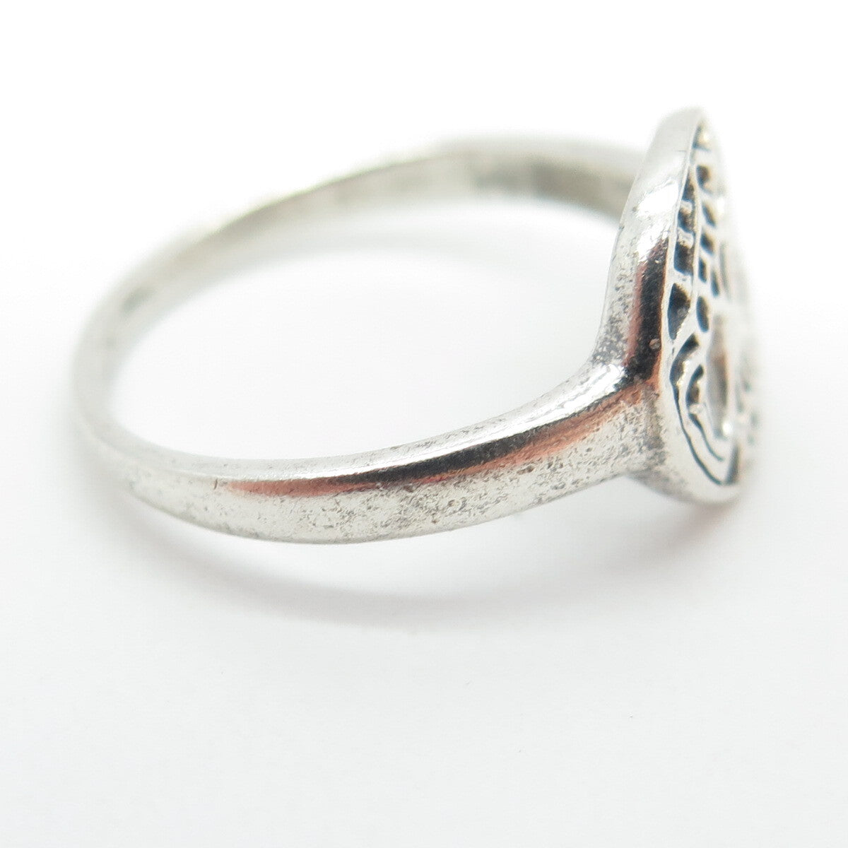 925 Sterling Silver Vintage Tree of Life Ring Size 7.75