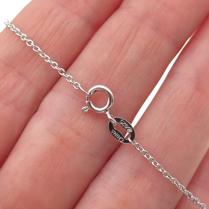 Sun 925 Sterling Silver 14K Gold Real Diamond Infinity Cable Chain Necklace 16"