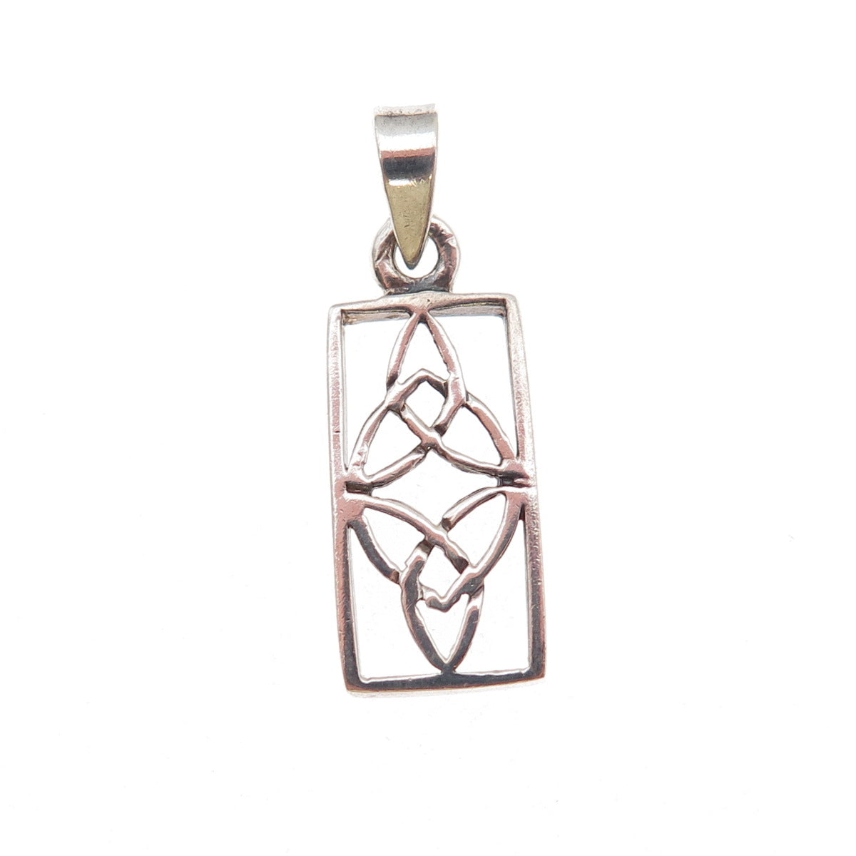 925 Sterling Silver Vintage Celtic Trinity Oxidized Charm Pendant