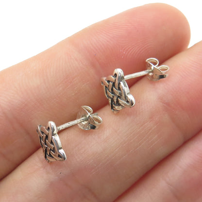 925 Sterling Silver Vintage Celtic Knot Stud Earrings