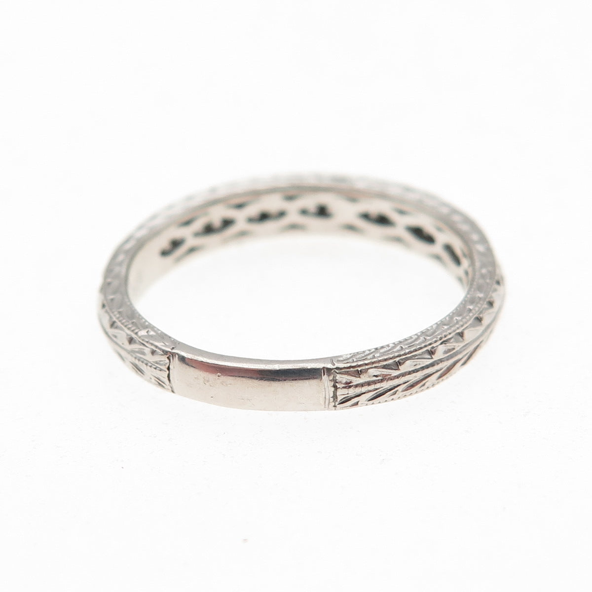 925 Sterling Silver Round-Cut C Z Half Eternity Band Ring Size 7.25