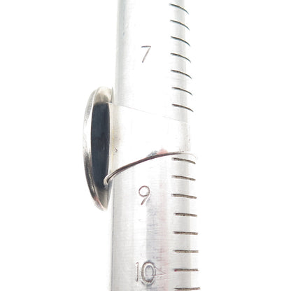 925 Sterling Silver Vintage Tribal Hunter Oxidized Ring Size 8.5