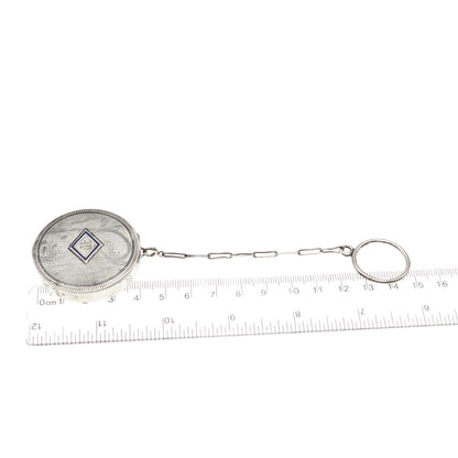 Elgin 925 Sterling Silver Antique Art Deco Chatelaine Fob Compact Case