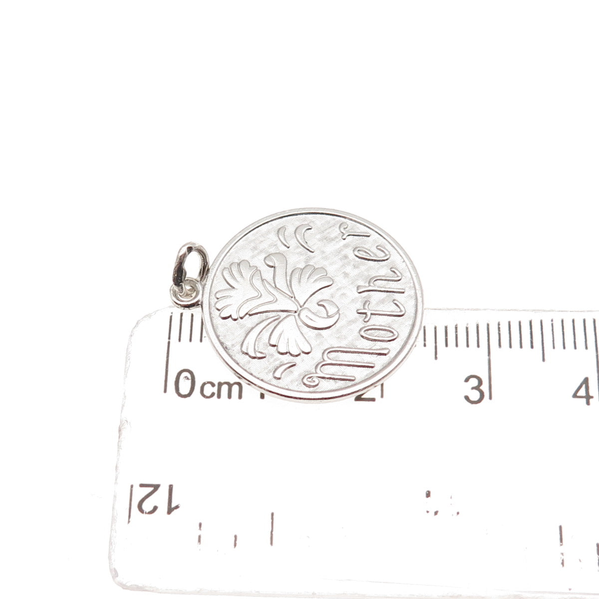 Wells 925 Sterling Silver Vintage Mother Flower Charm Pendant