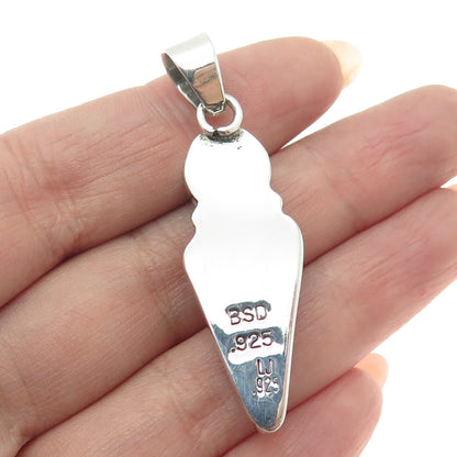 BSD BUNGO STRAY DOGS 925 Sterling Silver Vintage Real Larimar Amulet Pendant