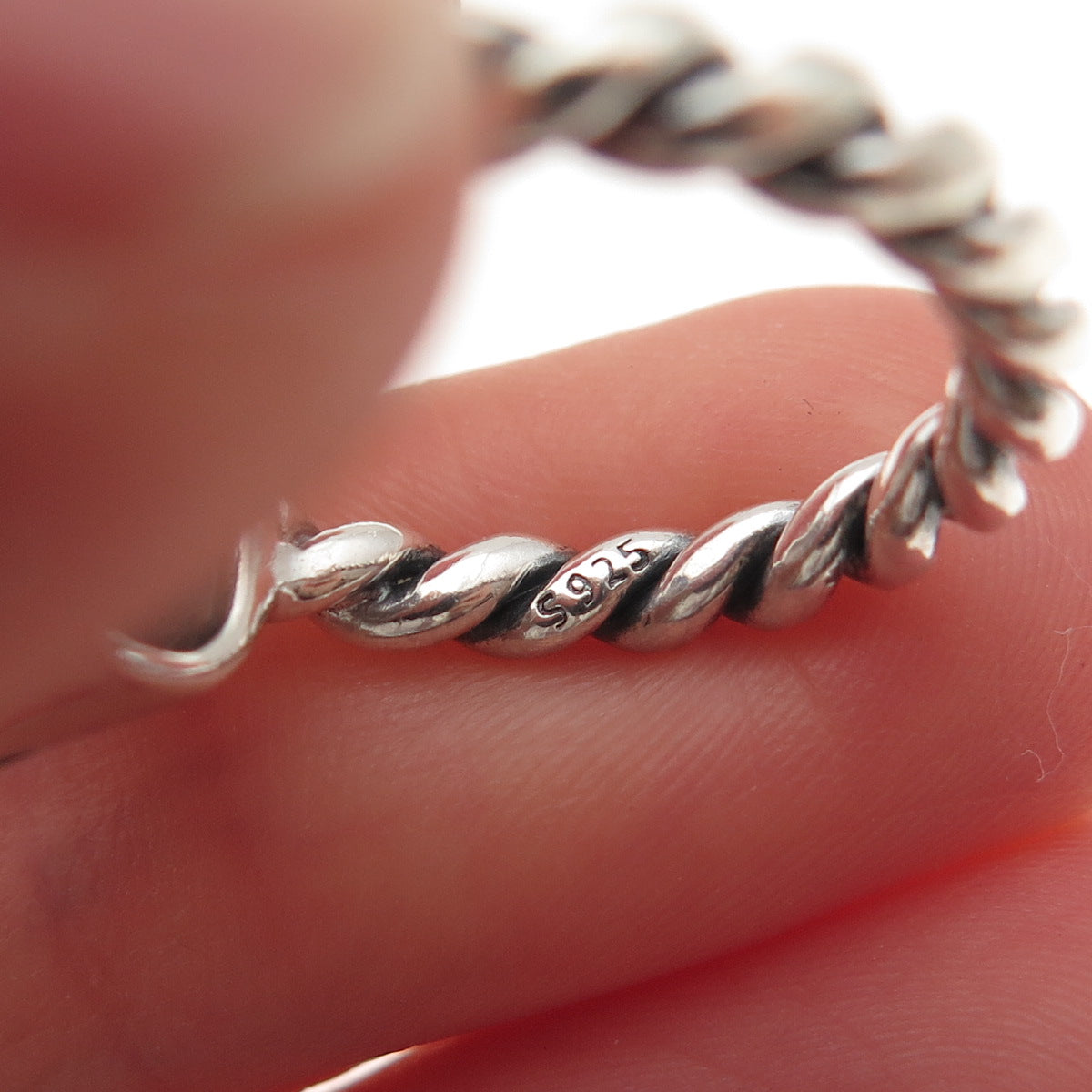 Pandora 925 Sterling Silver Real MOP Elegant Sincerity Ring Size 5.75
